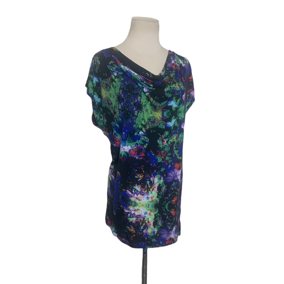 H&M floral cowl neck short sleeves top  size Small - Picture 5 of 7